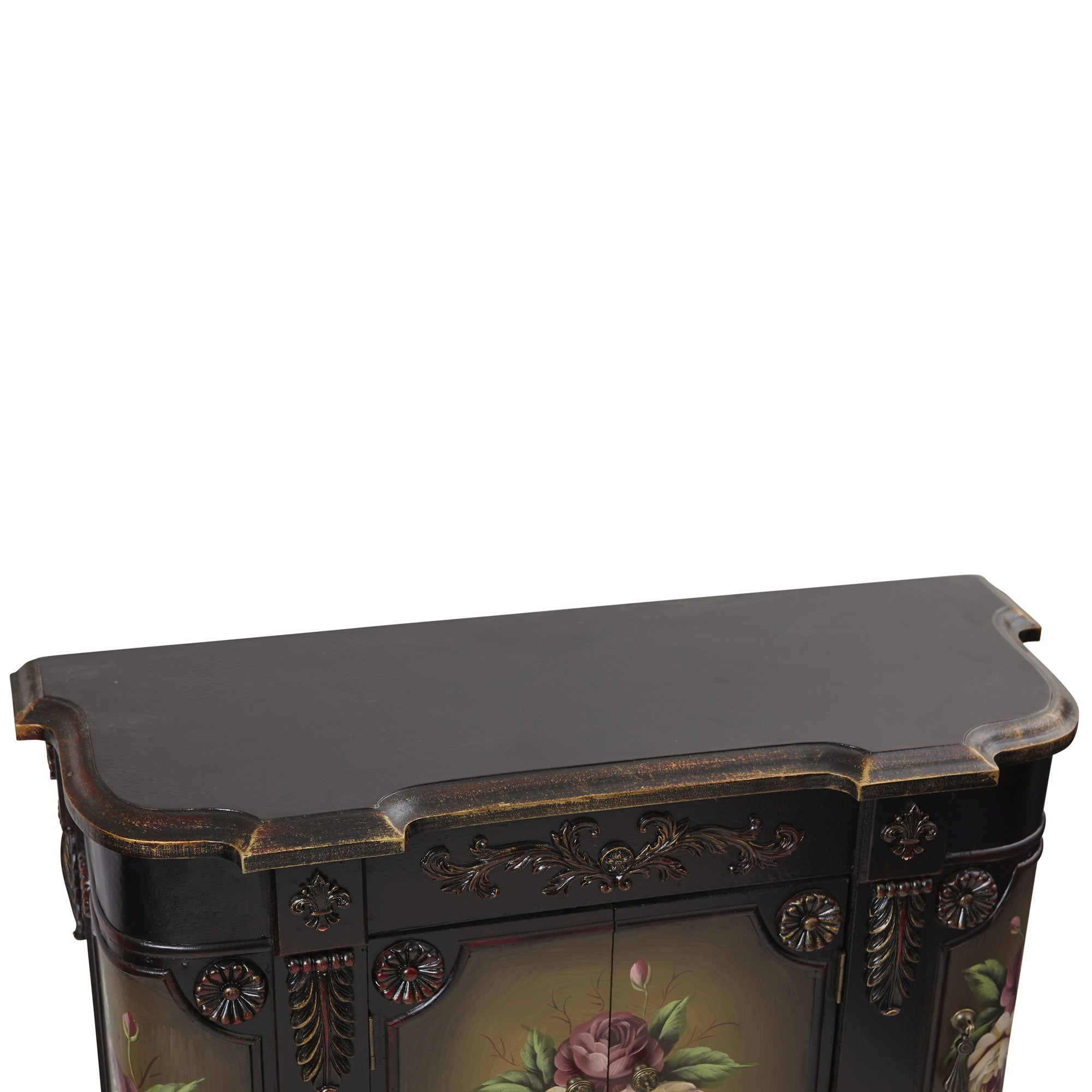 French Vintage Style Floor Cabinet in Brown | Zigeze