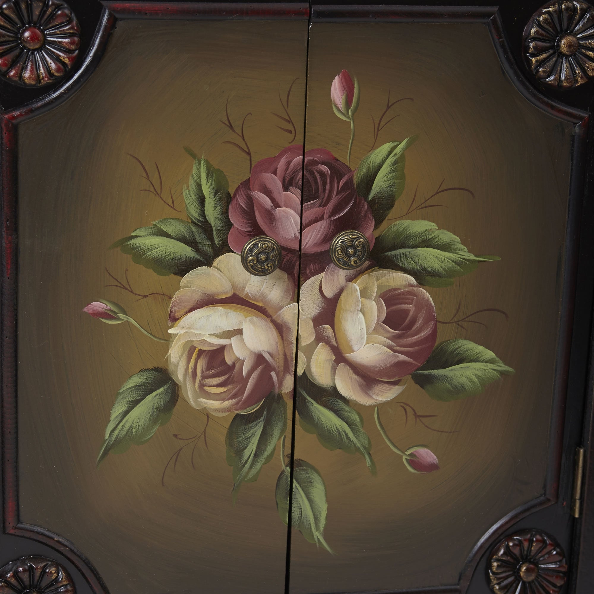 French Vintage Style Floor Cabinet in Brown | Zigeze