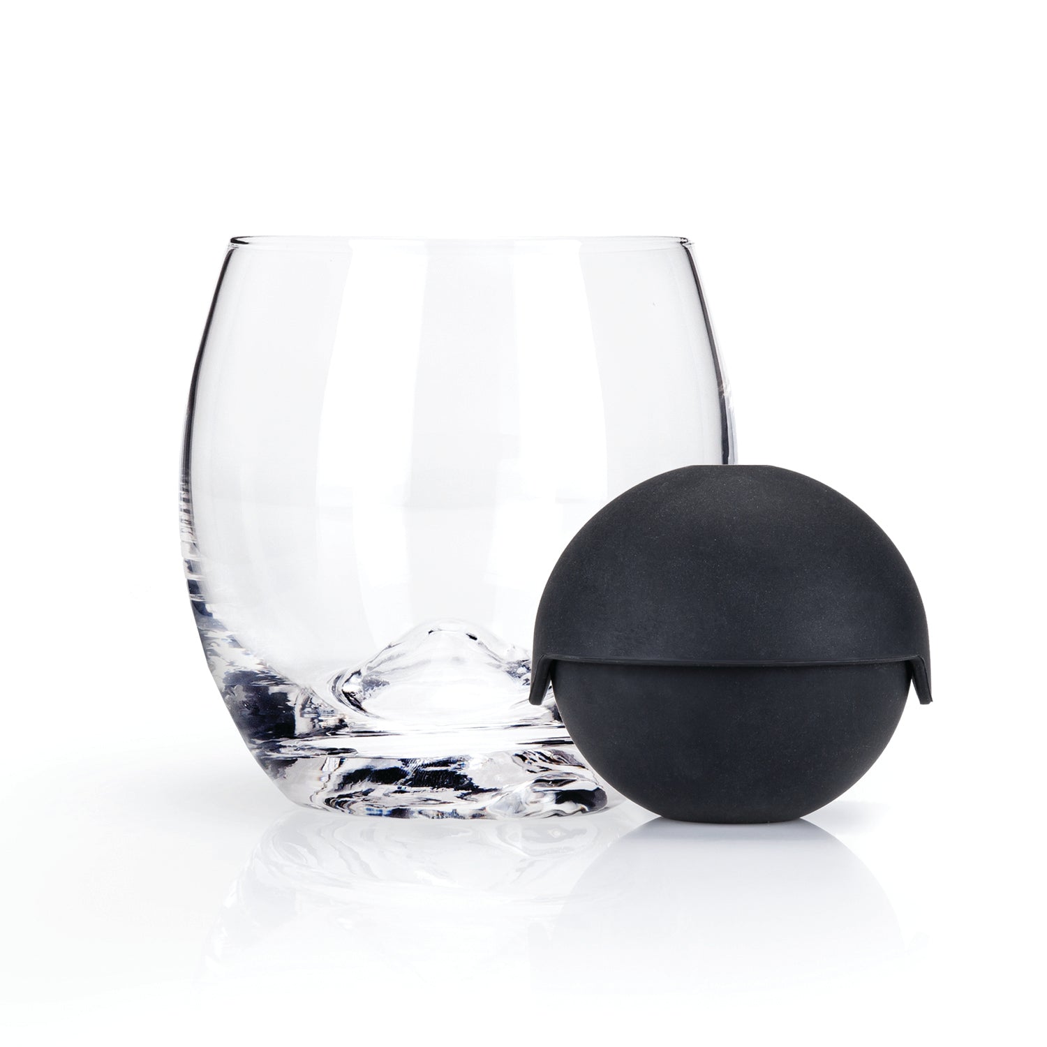 Glacier Rocks 4 - Piece Ice Ball Mold and Tumbler Set | Zigeze