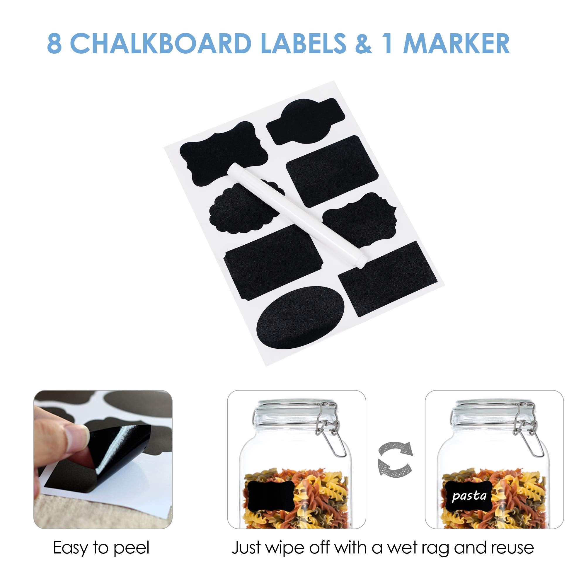 Glass Food Storage Jars, Set of 3 | Zigeze