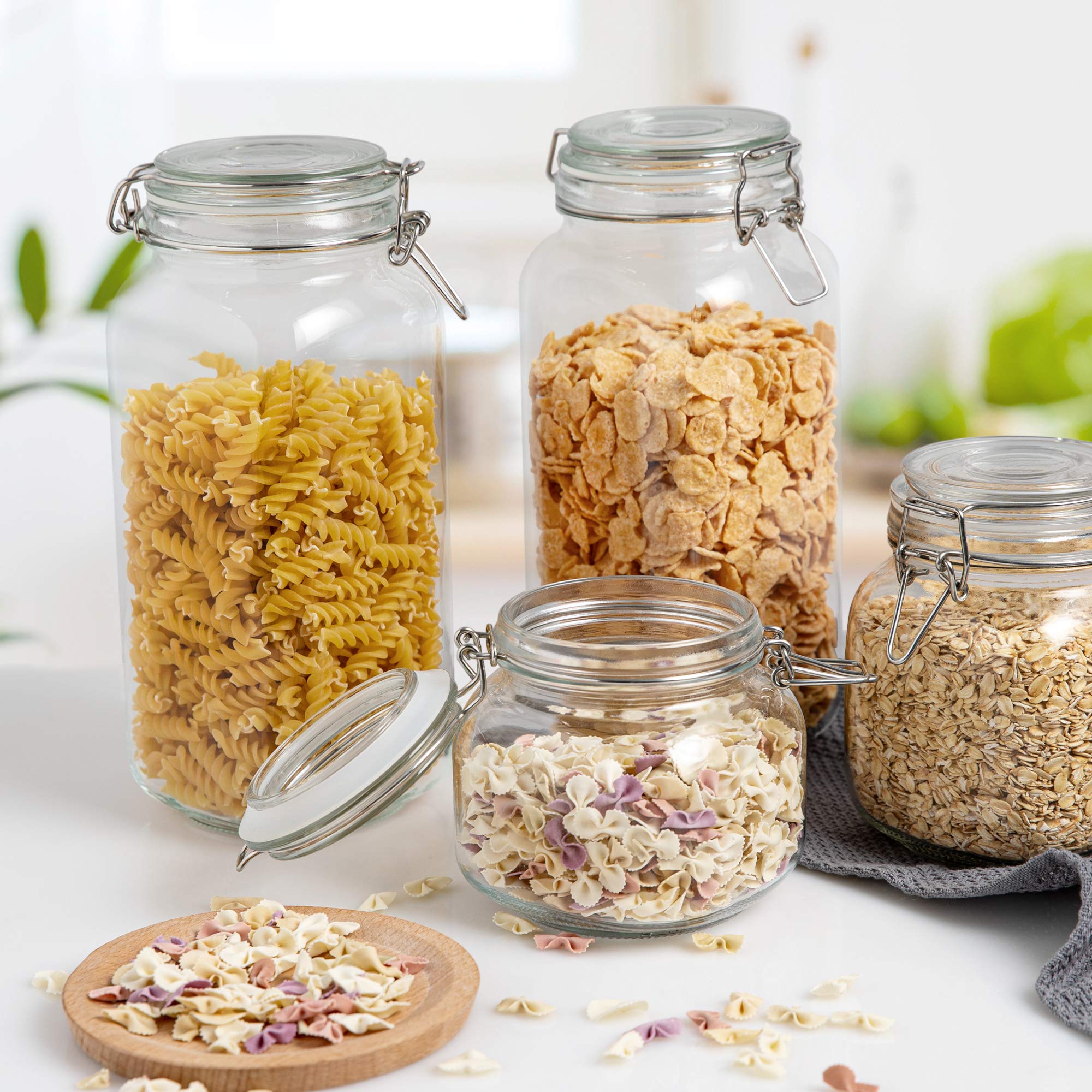 Glass Food Storage Jars, Set of 3 | Zigeze