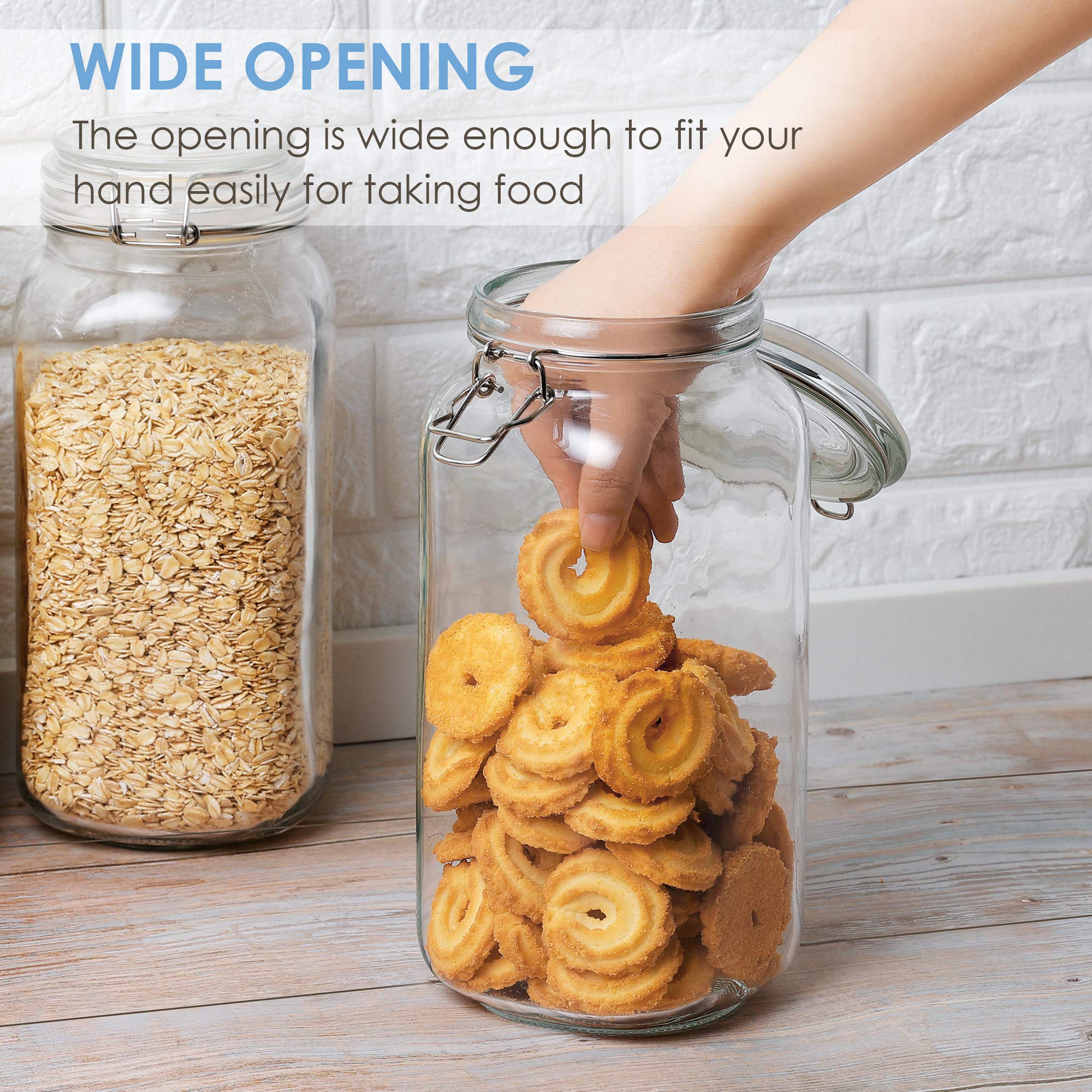 Glass Food Storage Jars, Set of 3 | Zigeze