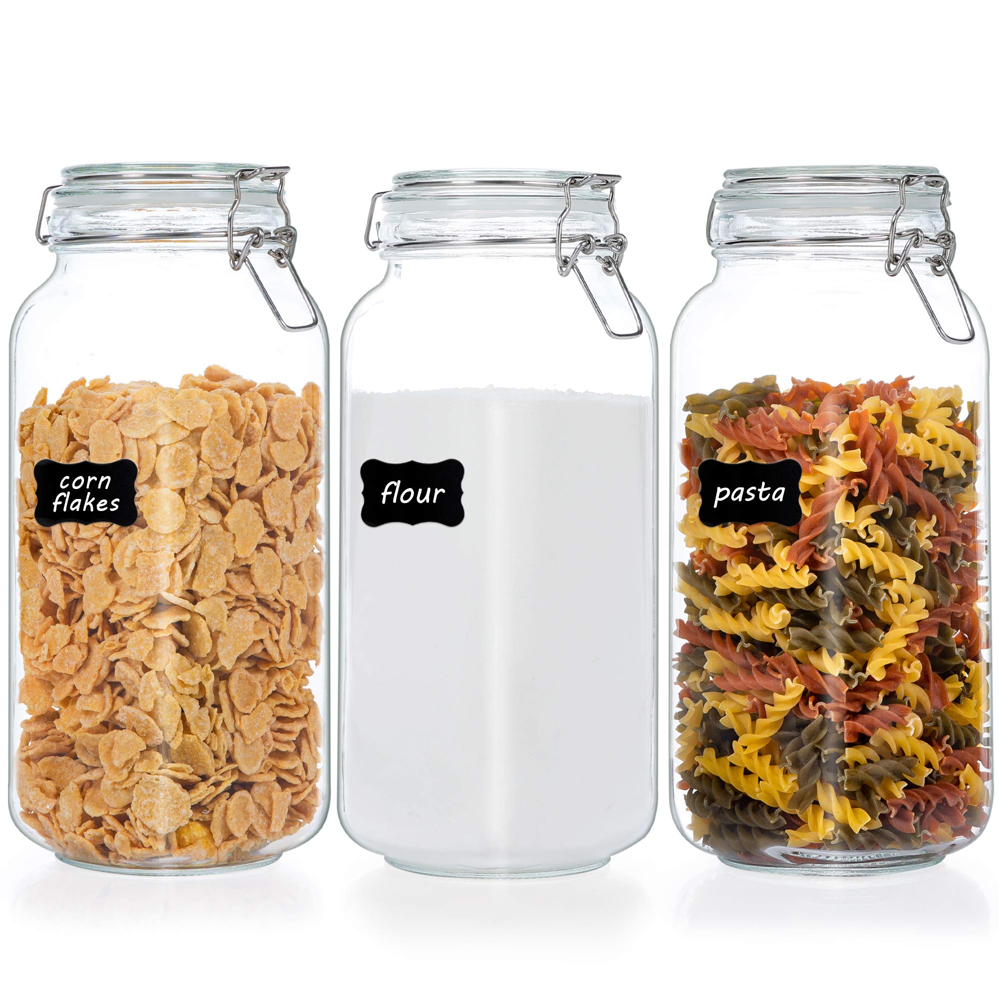 Glass Food Storage Jars, Set of 3 | Zigeze