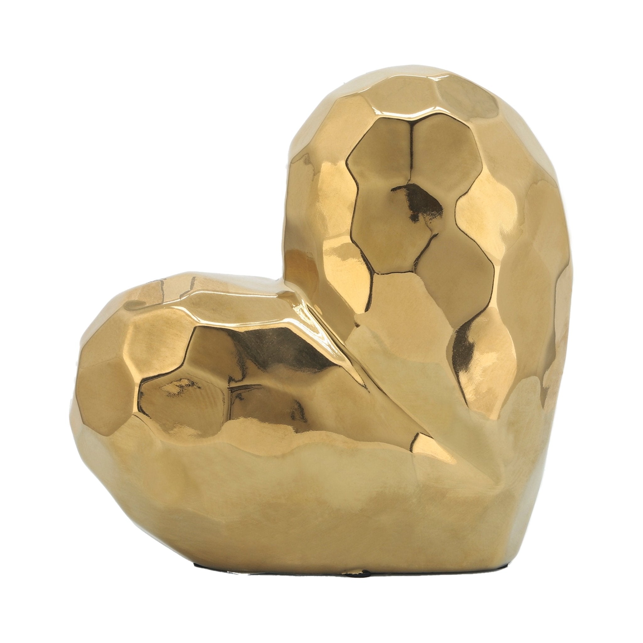 Gold Ceramic Heart 7.75" | Zigeze