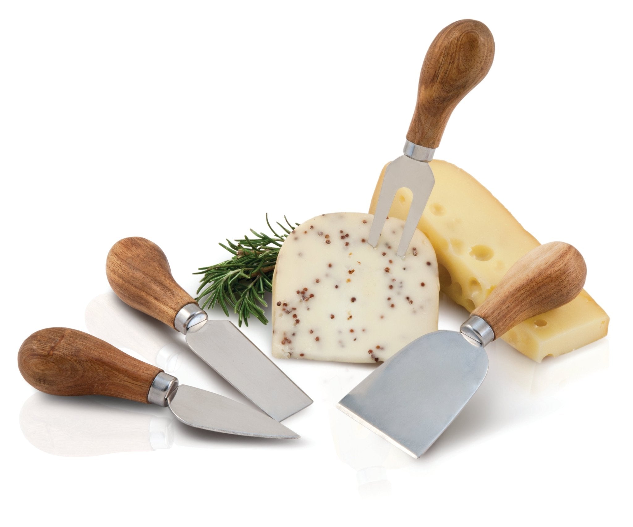 Gourmet Cheese Tool Set, Stainless Steel and Acacia Wood | Zigeze