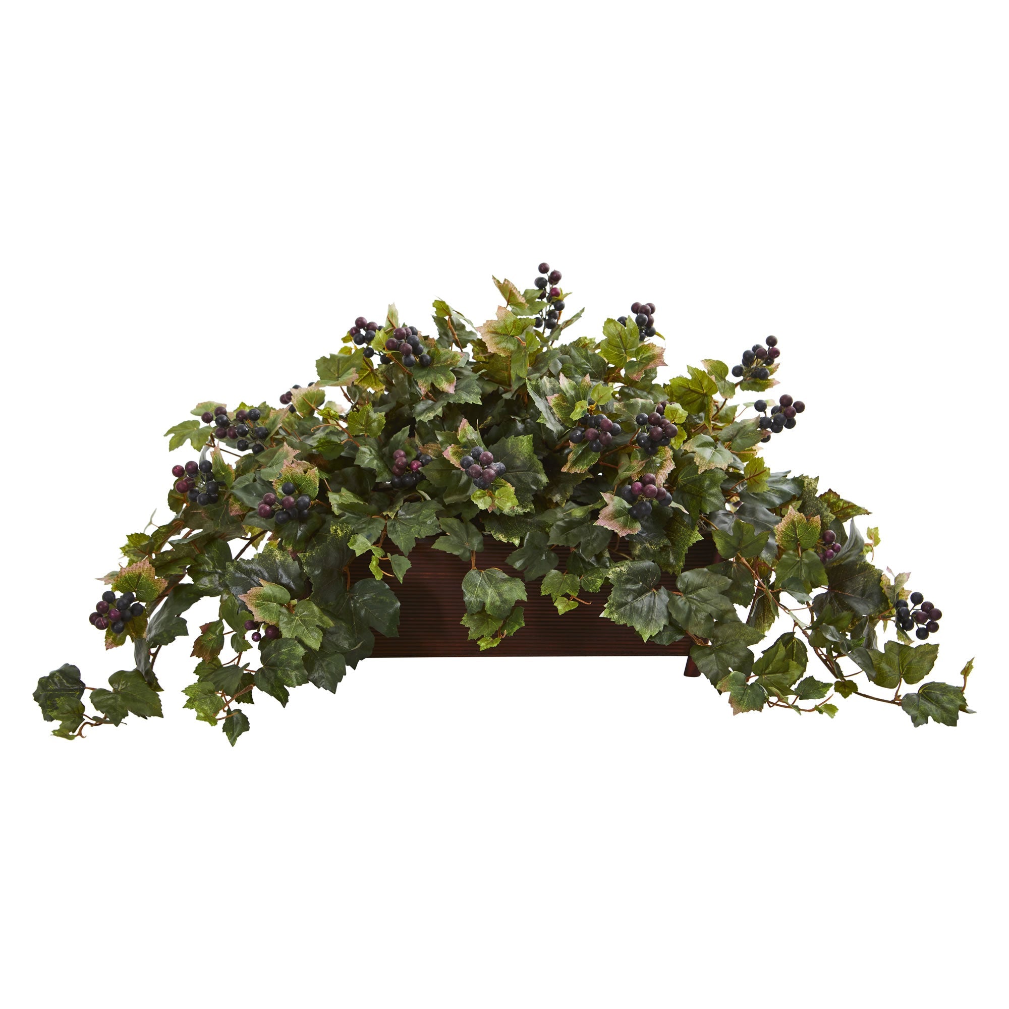 Grape Leaf Artificial Plant in Decorative Planter | Zigeze