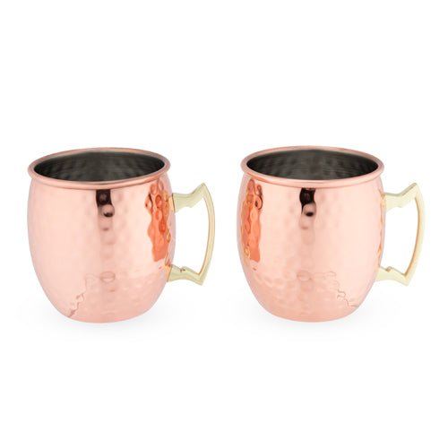 Hammered Moscow Mule Copper Mugs, 2 Pack, | Zigeze