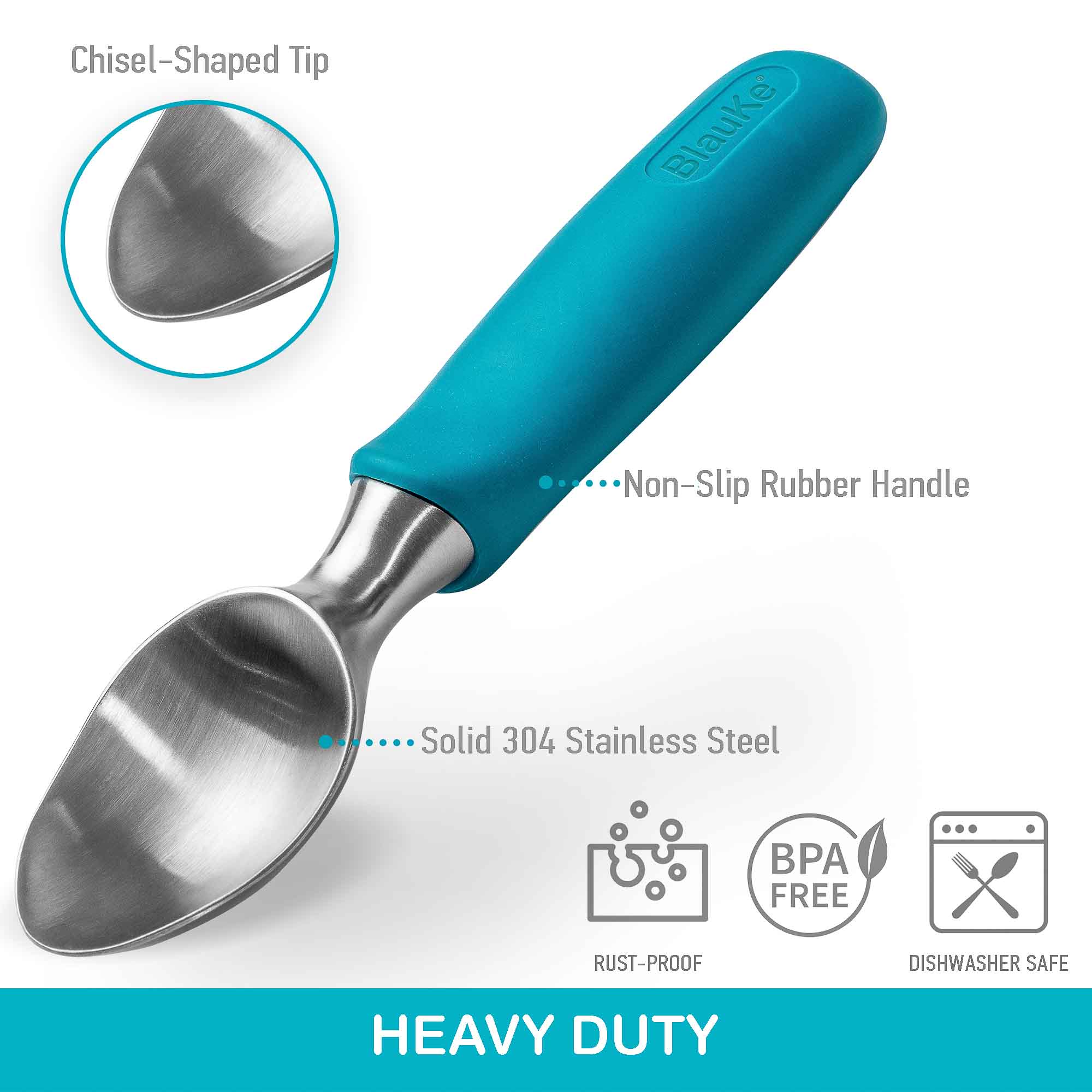 Heavy Duty Multifunctional Ice Cream Scoop, Blue | Zigeze