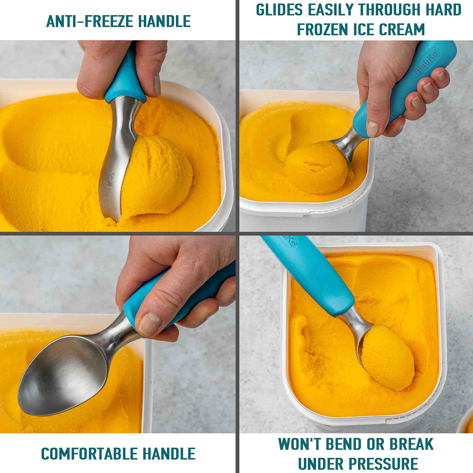 Heavy Duty Multifunctional Ice Cream Scoop, Blue | Zigeze