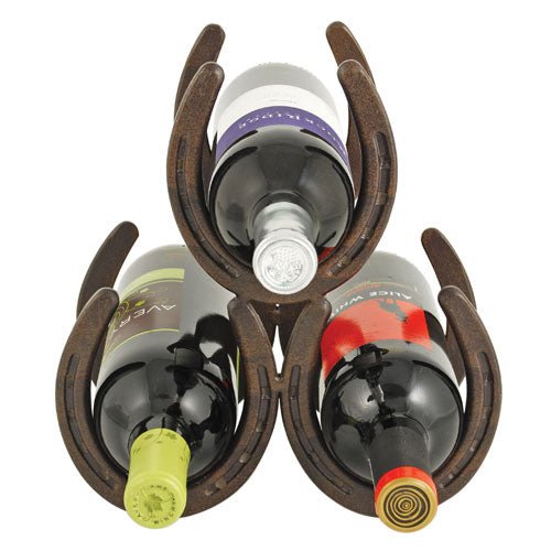 Horseshoe 3 - Bottle Metal Wine Rack | Zigeze