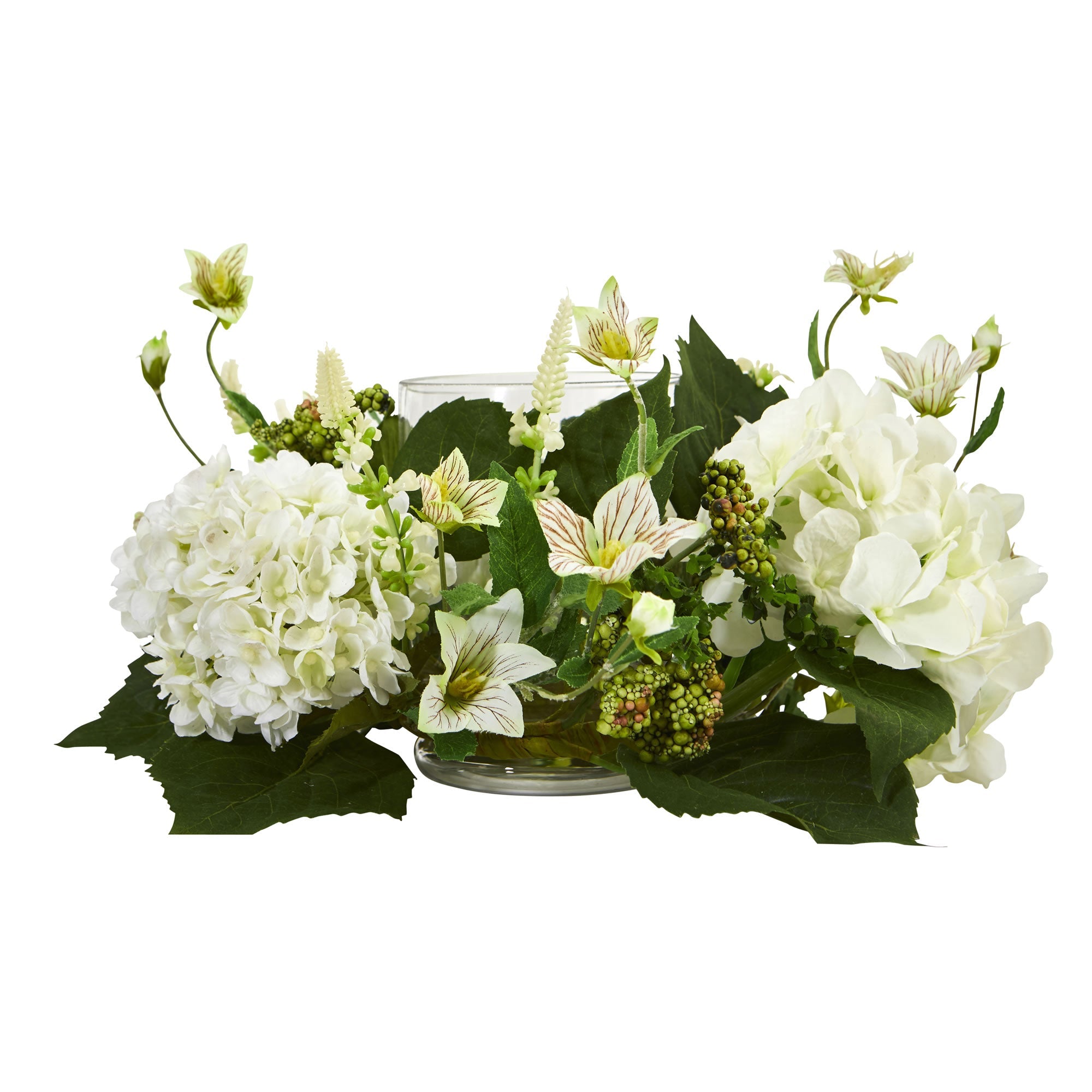 Hydrangea Artificial Arrangement Candelabrum | Zigeze