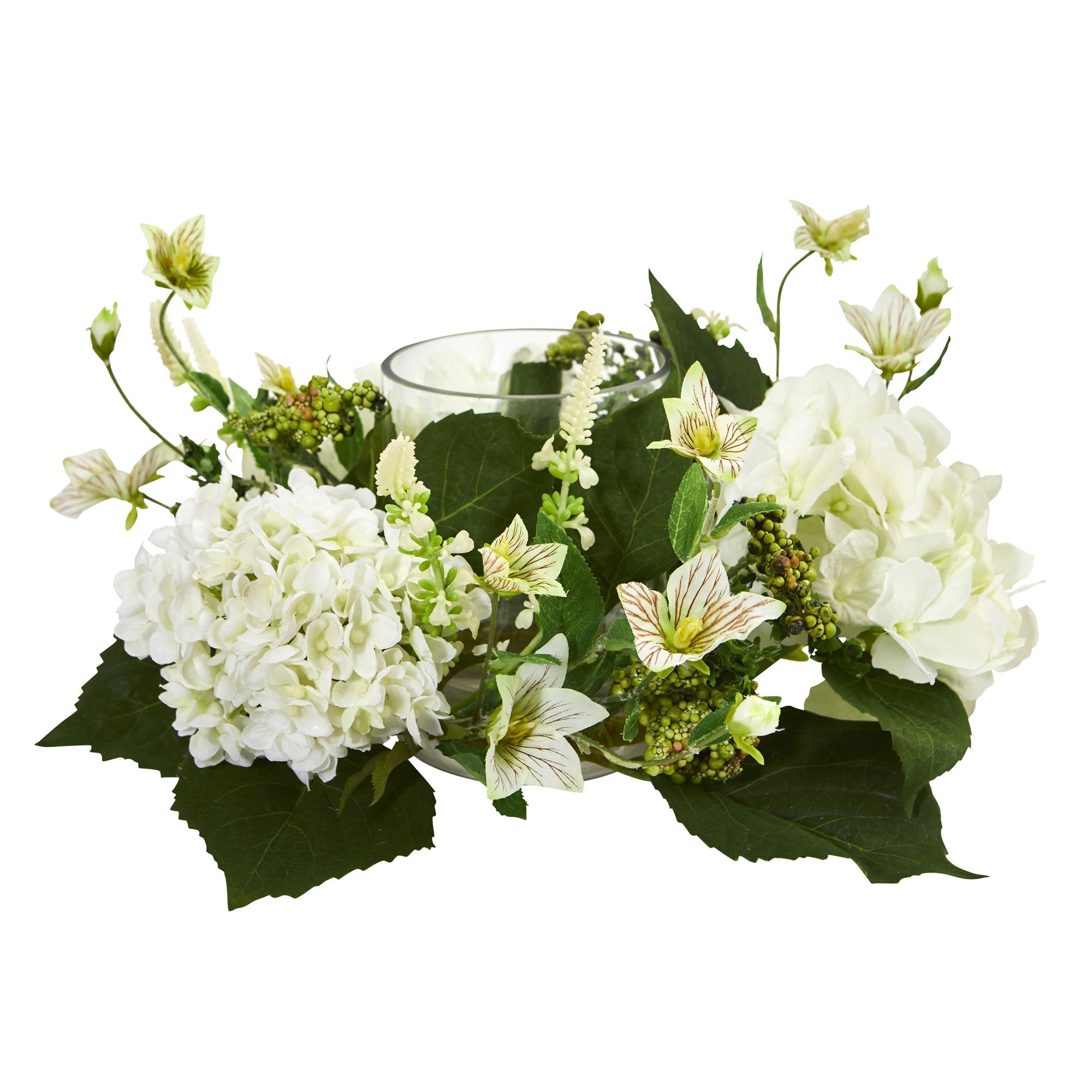 Hydrangea Artificial Arrangement Candelabrum | Zigeze