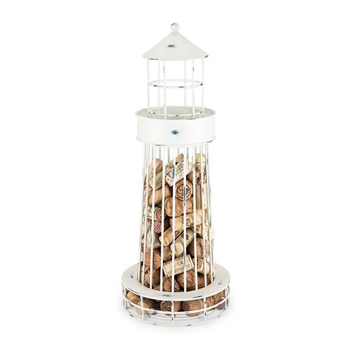 Lighthouse Cork Holder in Weathered White | Zigeze