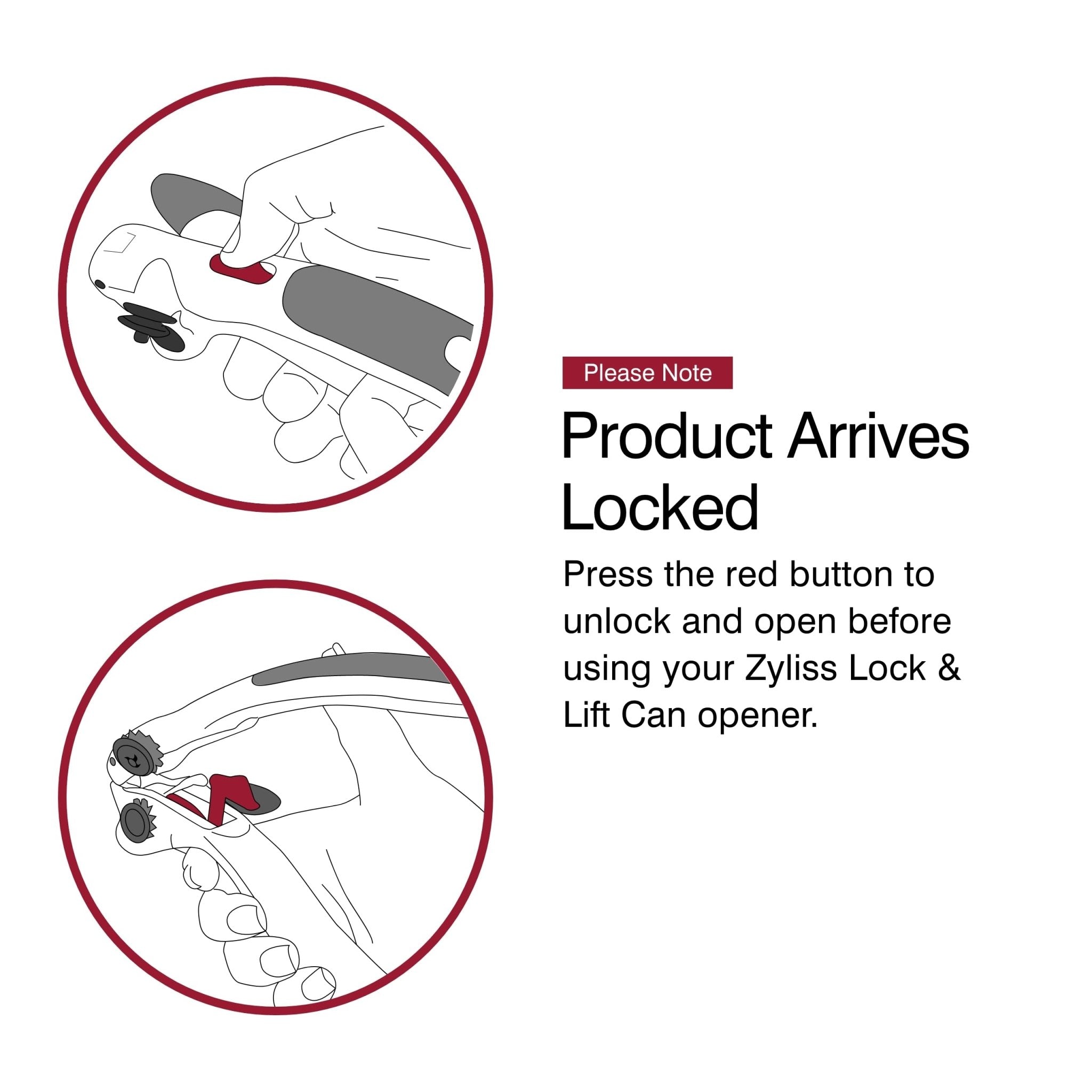 Manual Lock N' Lift Magnetic Can Opener, Gray | Zigeze