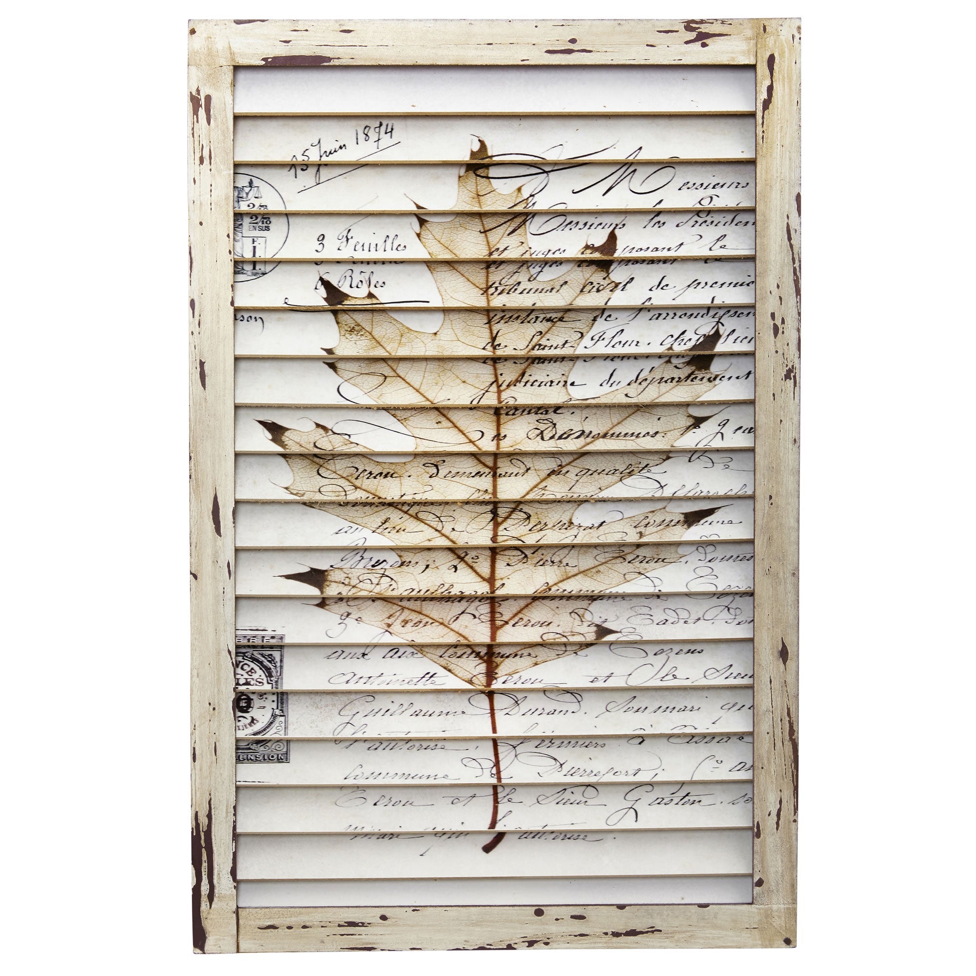 Maple Leaf Window Shutter Rustic Wall Decor | Zigeze