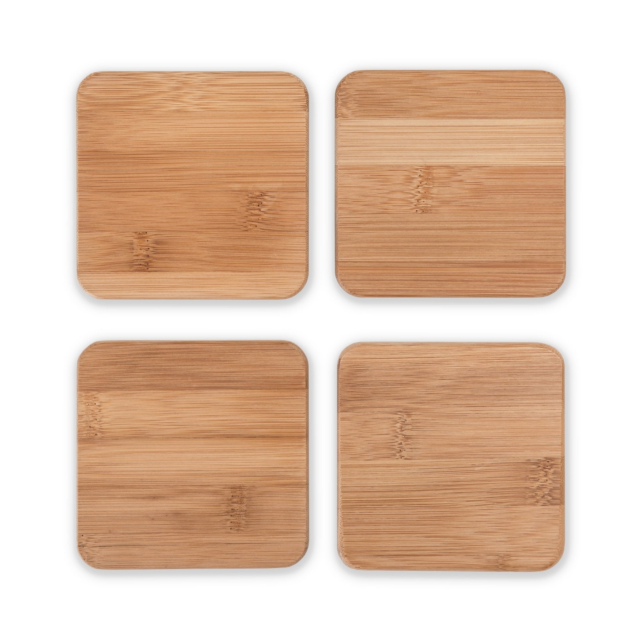 Natural Bamboo Coasters, Set of 4 | Zigeze
