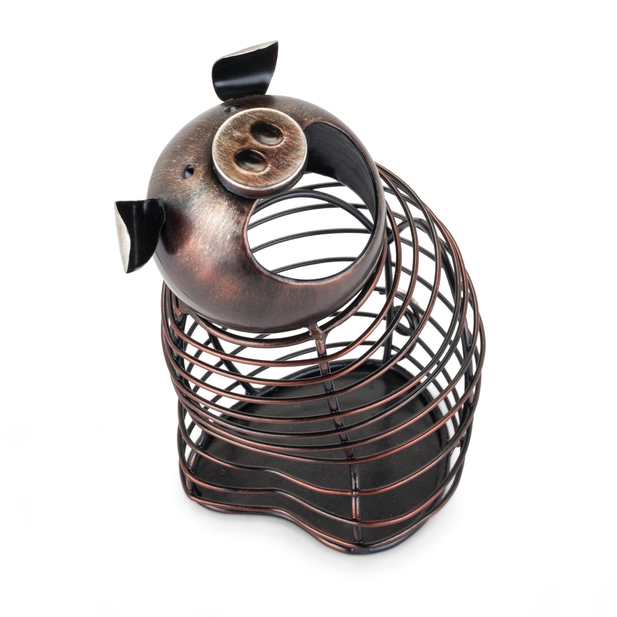 Oink Pig Cork Holder, Stainless Steel | Zigeze