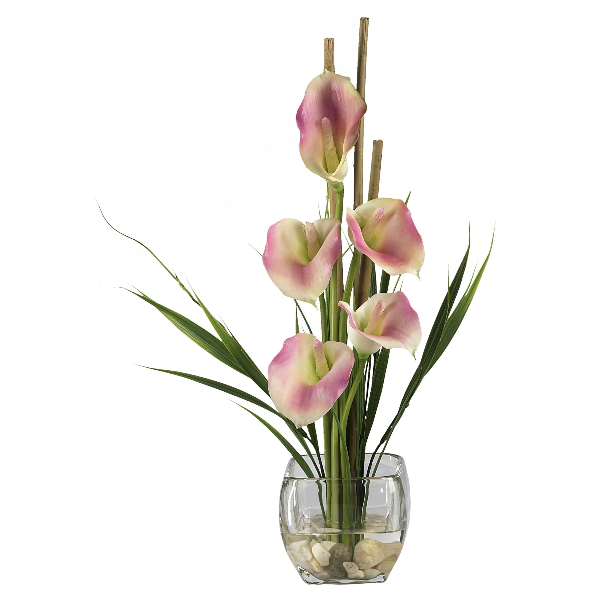 Pink Calla Lily Artificial Flower Arrangement | Zigeze