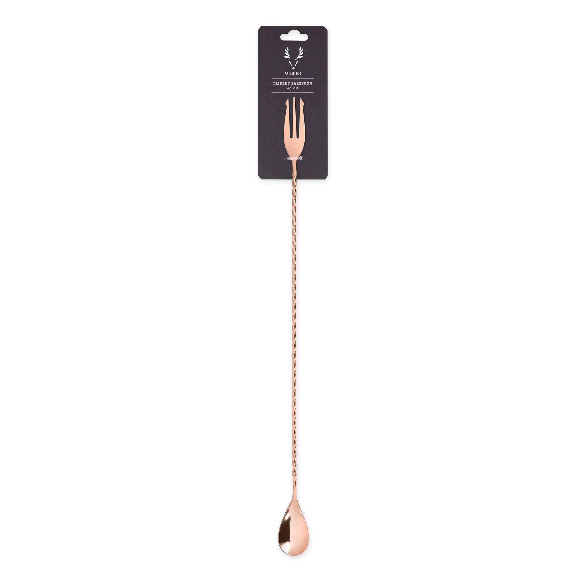 Polished Copper Trident Bar Spoon | Zigeze