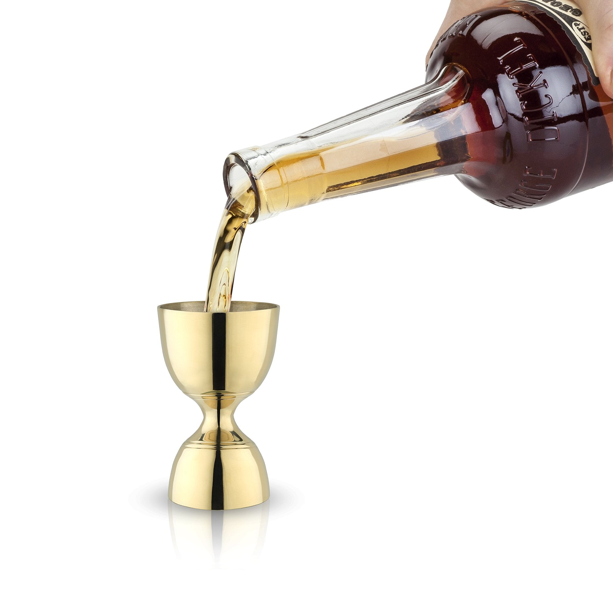 Polished Gold Canterbury 2 - Ounce Jigger | Zigeze