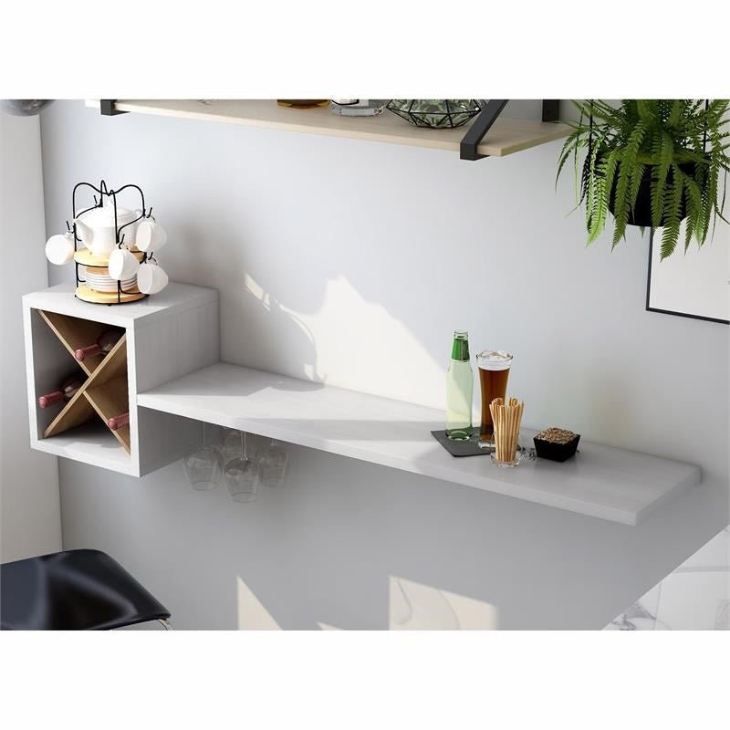 Reichart Wall - Mounted Wine Rack in White | Zigeze