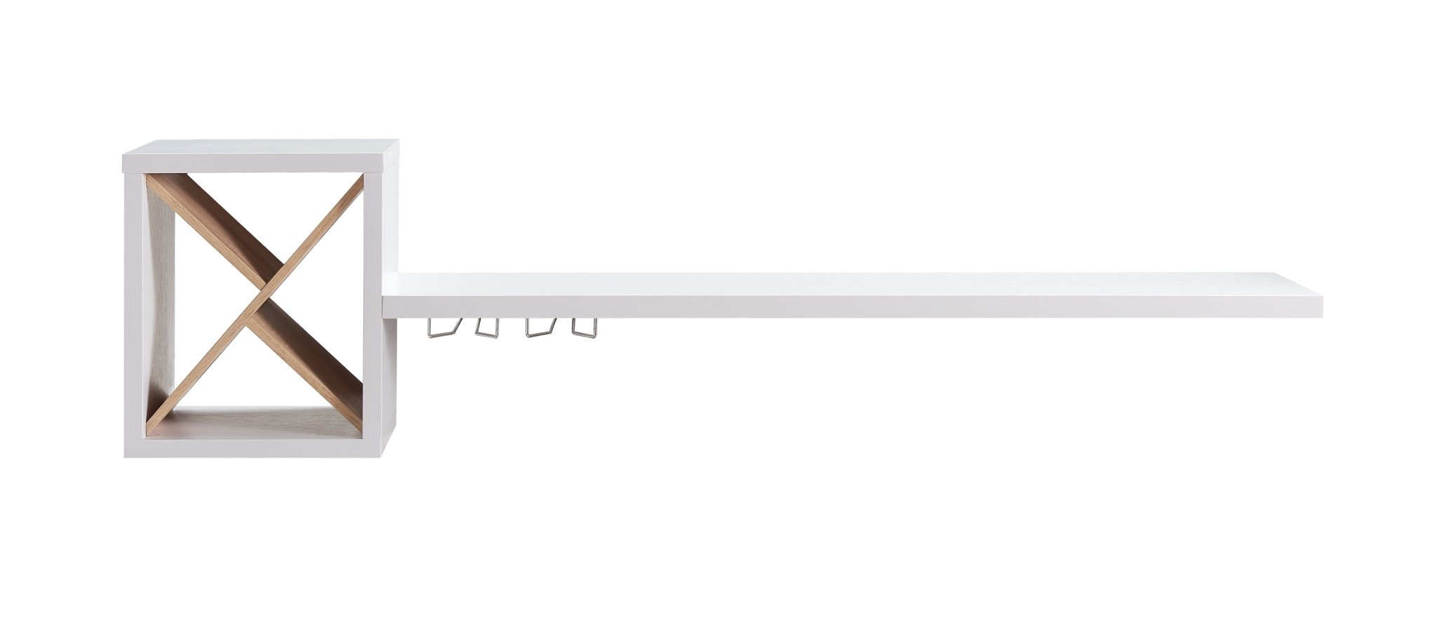 Reichart Wall - Mounted Wine Rack in White | Zigeze