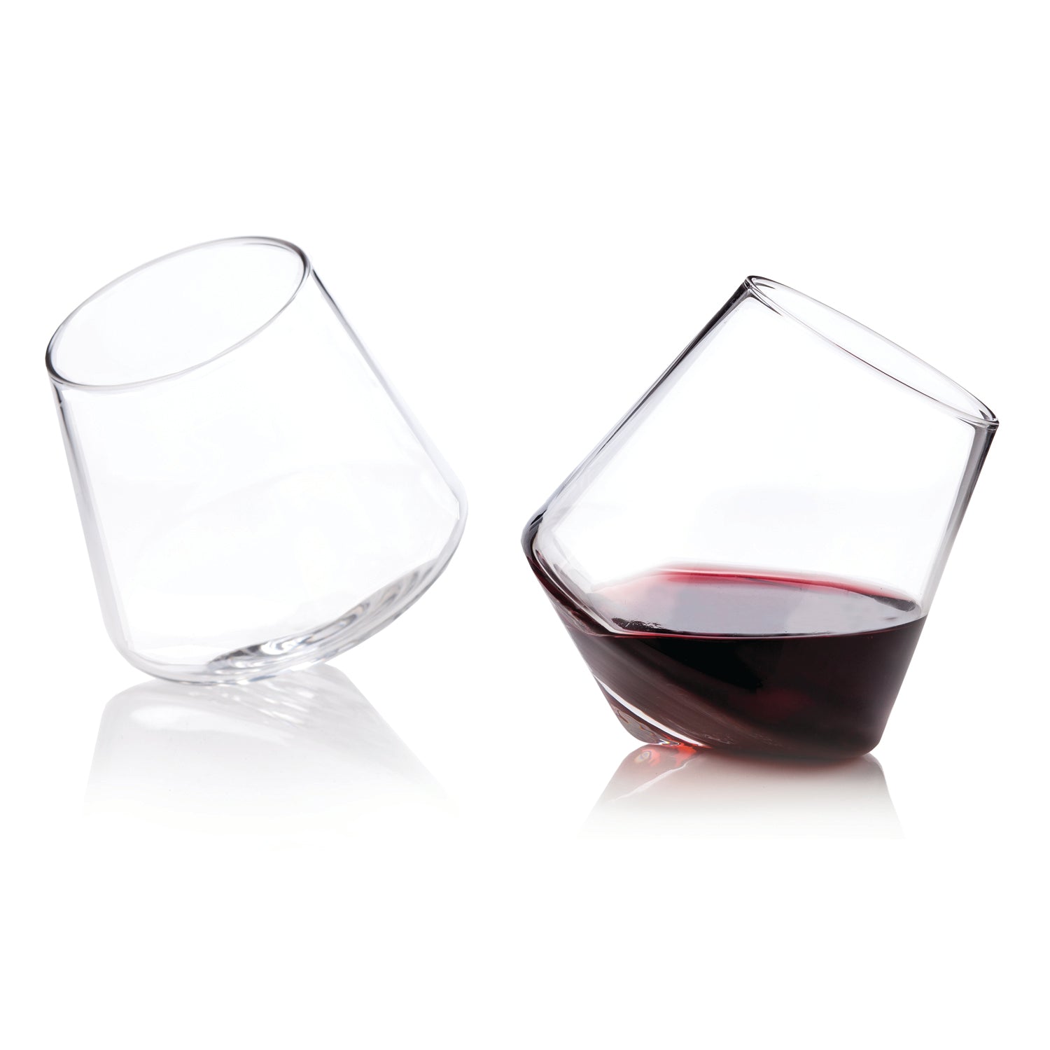 Rolling Crystal Wine Glasses, Set of 2 | Zigeze