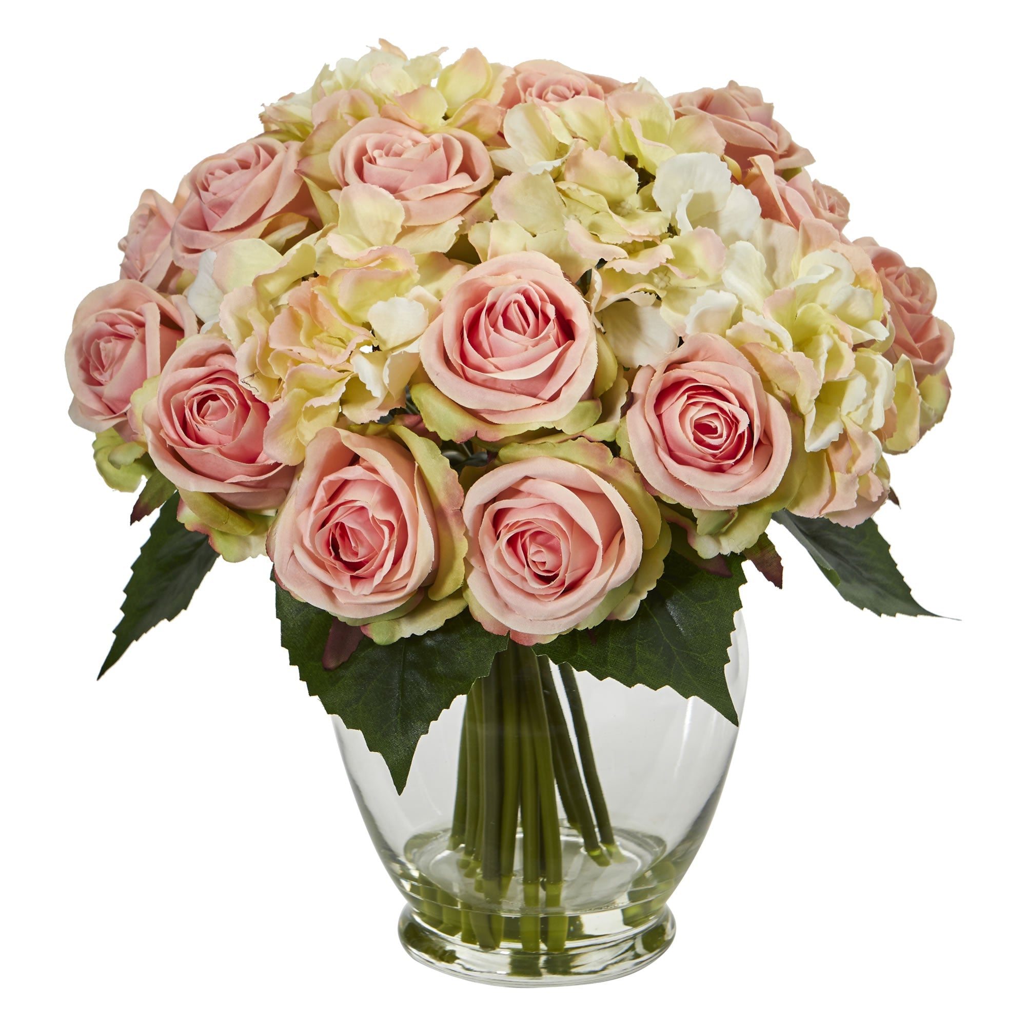 Rose and Hydrangea Bouquet Artificial Arrangement | Zigeze