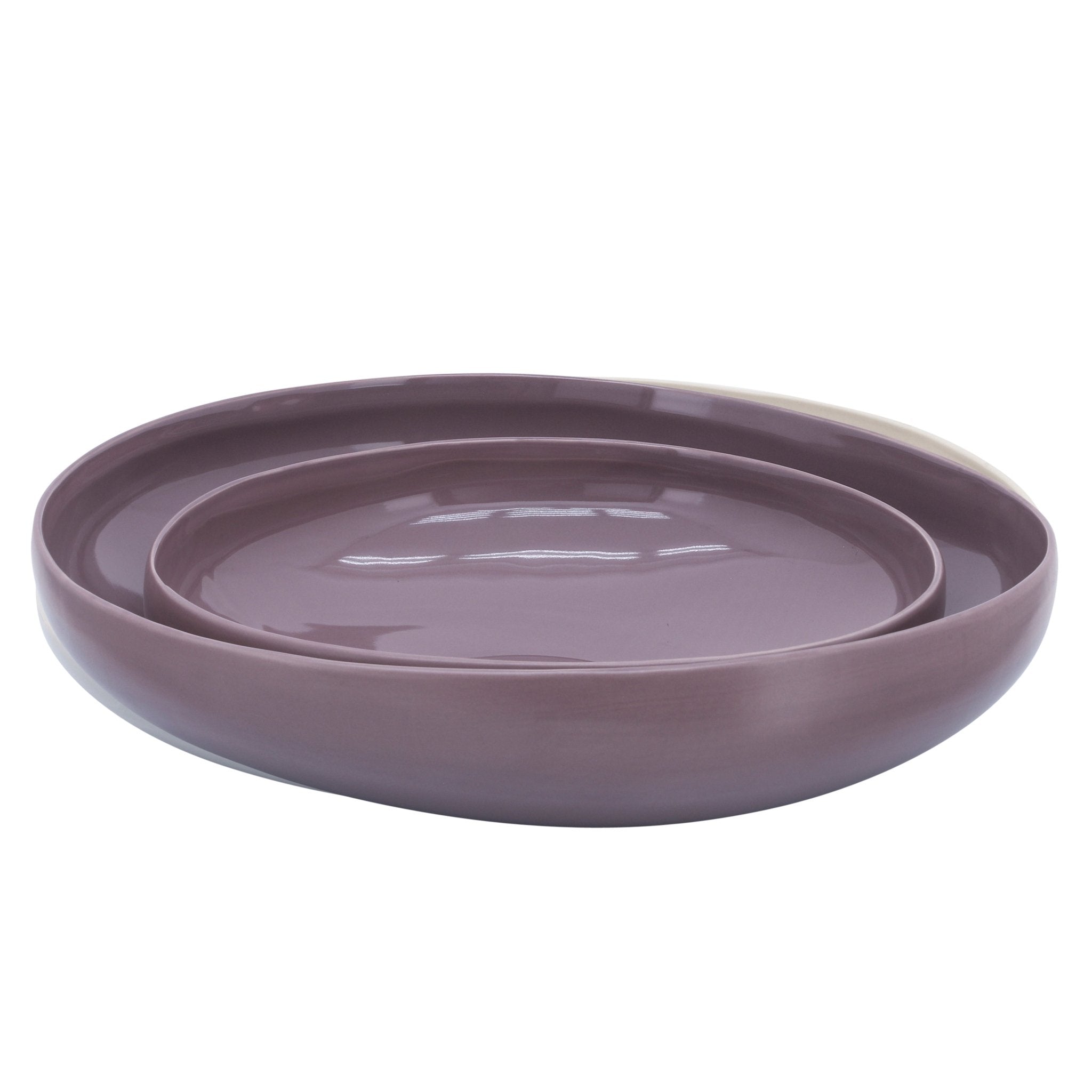 Set of 2 Organic Bowls, Lavender | Zigeze