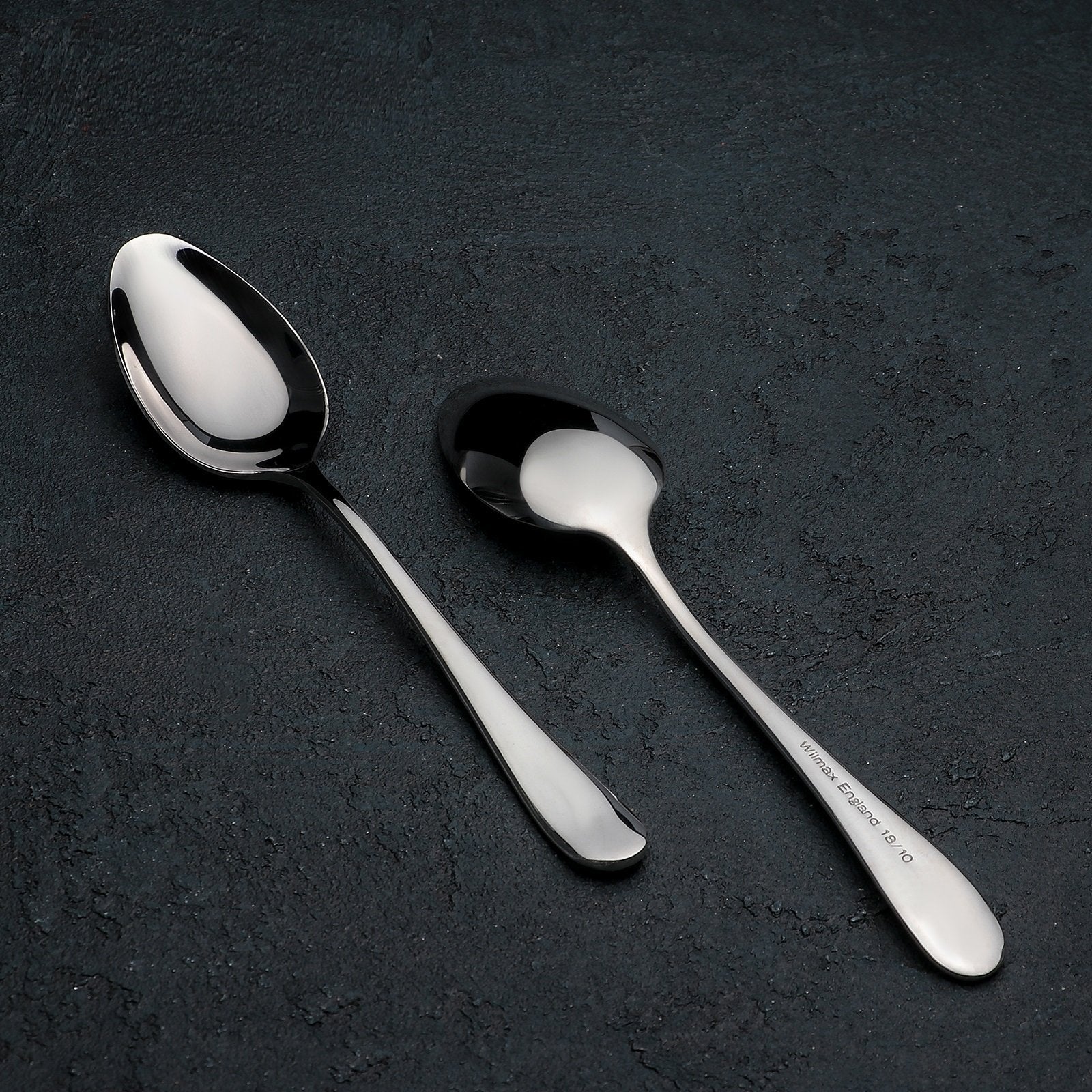 Set of 24 High Polish Stainless Steel Dinner 8" Spoons | Zigeze