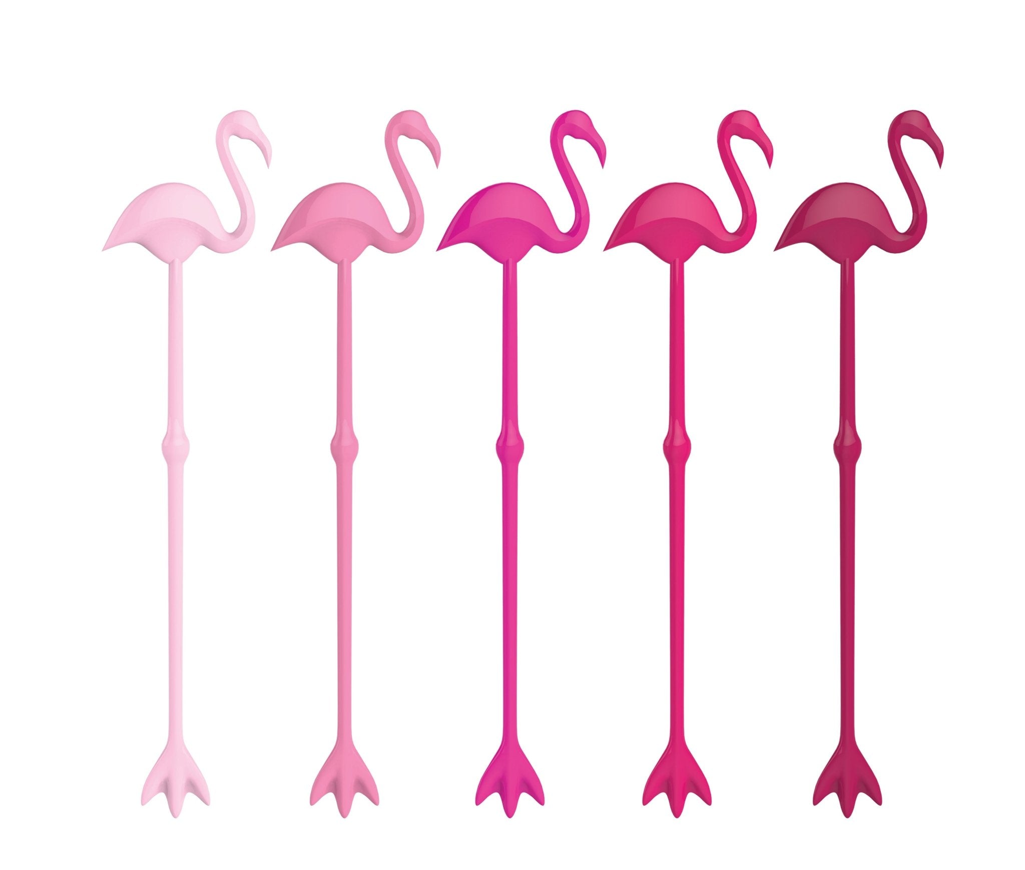 Set of 5 Extra Long Flamingo Stir Sticks | Zigeze