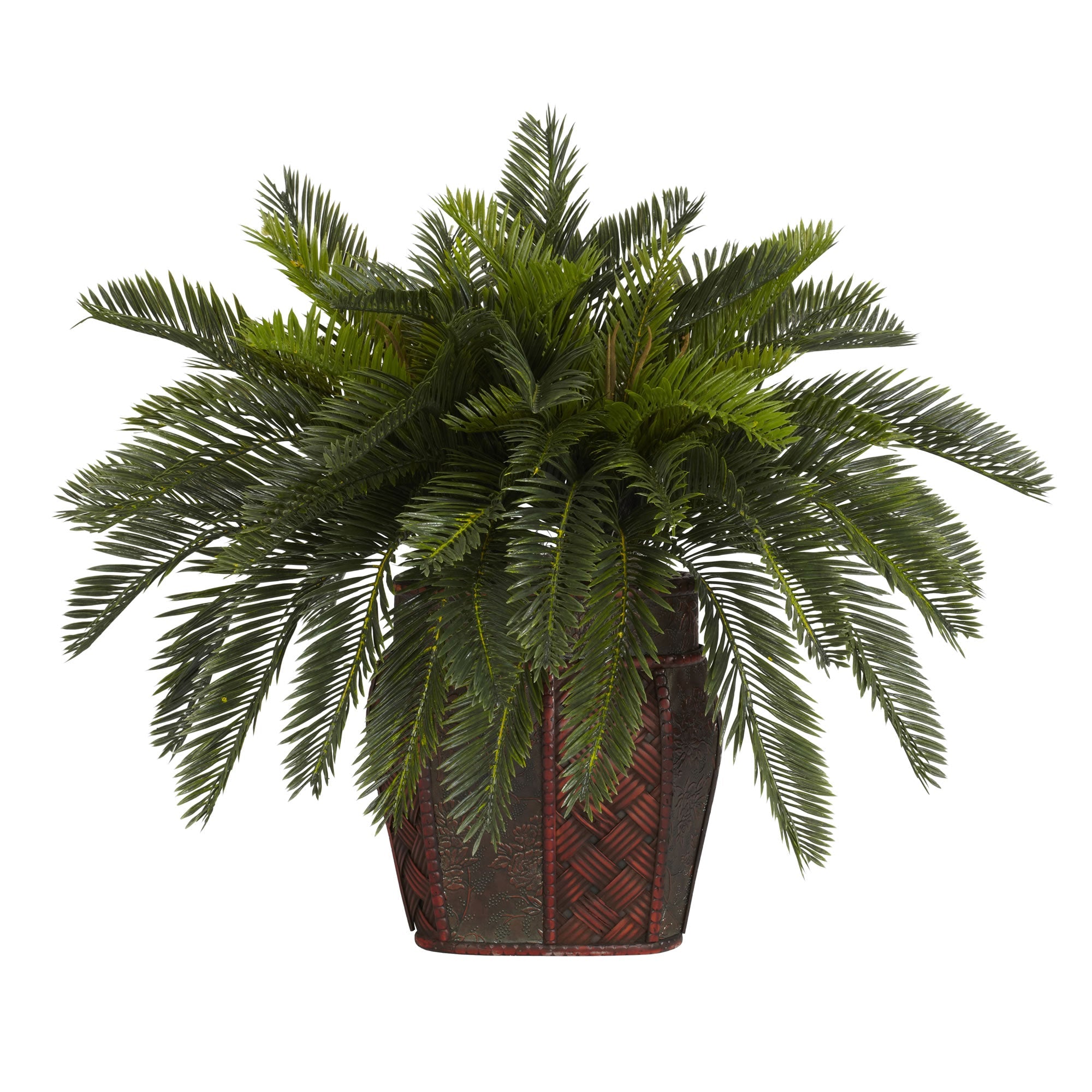 Set of Two Artificial Cycas Plants with Vase | Zigeze