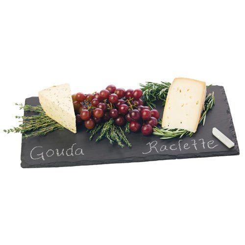 Slate Cheese Board with Soapstone Chalk | Zigeze