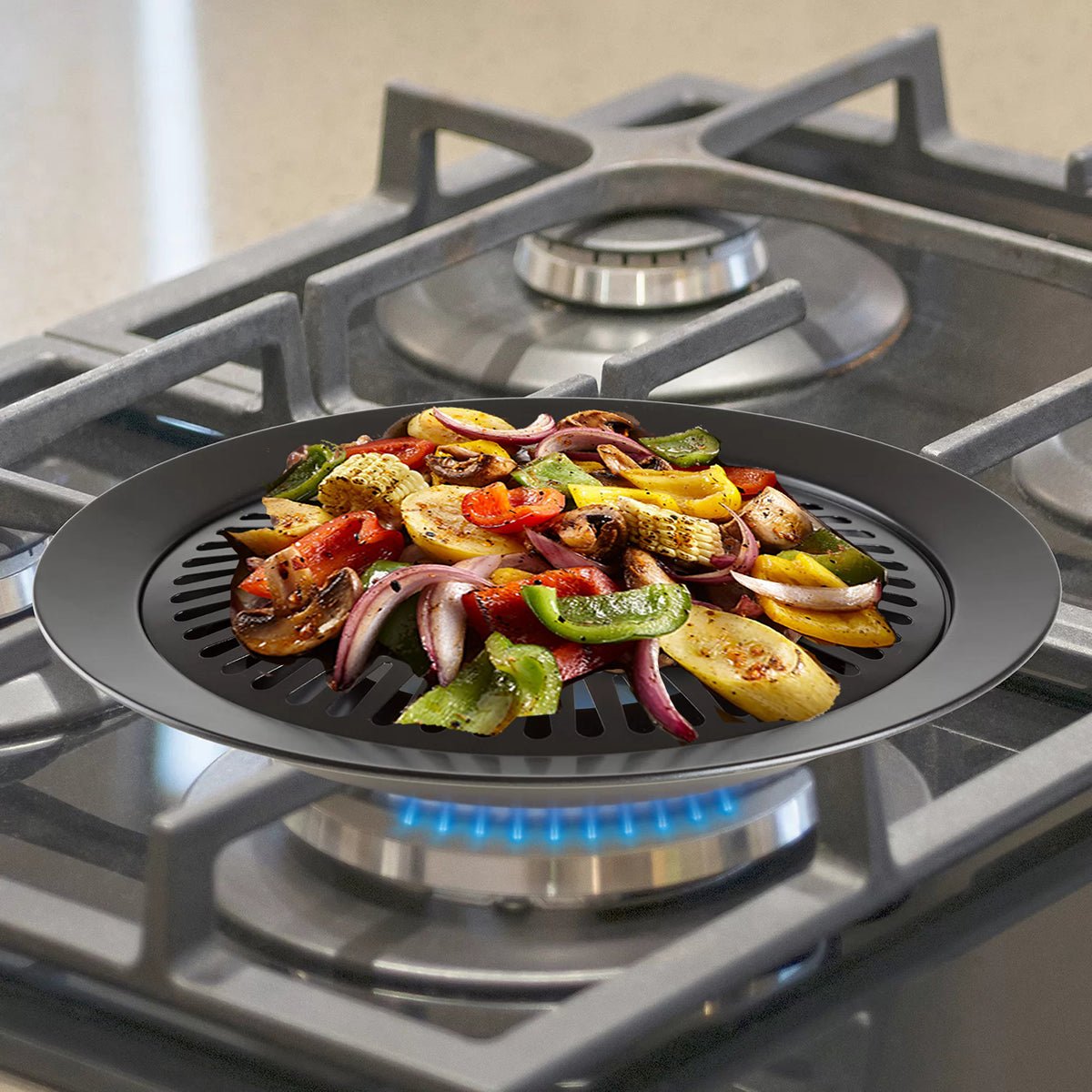 Smokeless Non - Stick Stovetop Grill | Zigeze