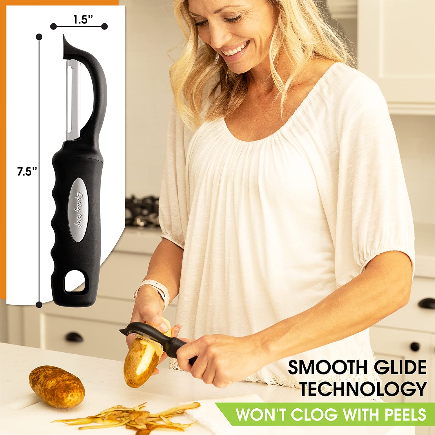 Spring Chef Premium Swivel Vegetable Peeler | Zigeze