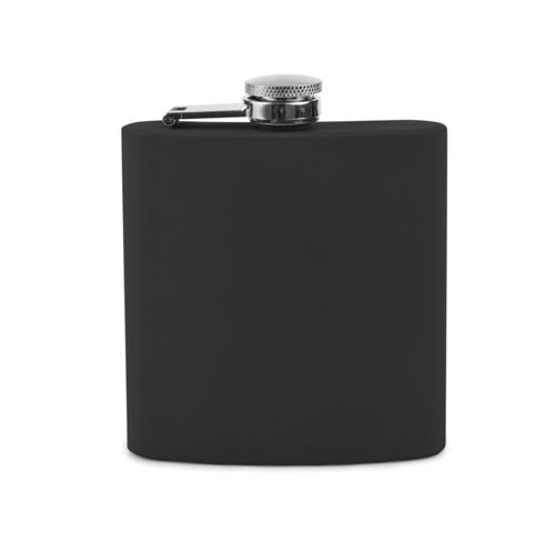 Stainless Steel Soft Touch Flask, Black | Zigeze