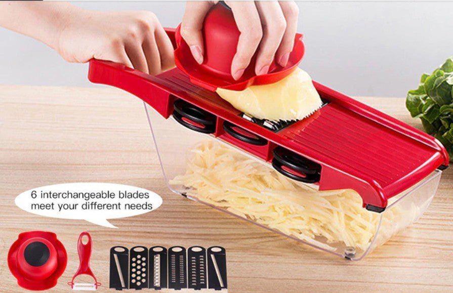 Stainless Steel Vegetable Slicer with 6 Blades | Zigeze