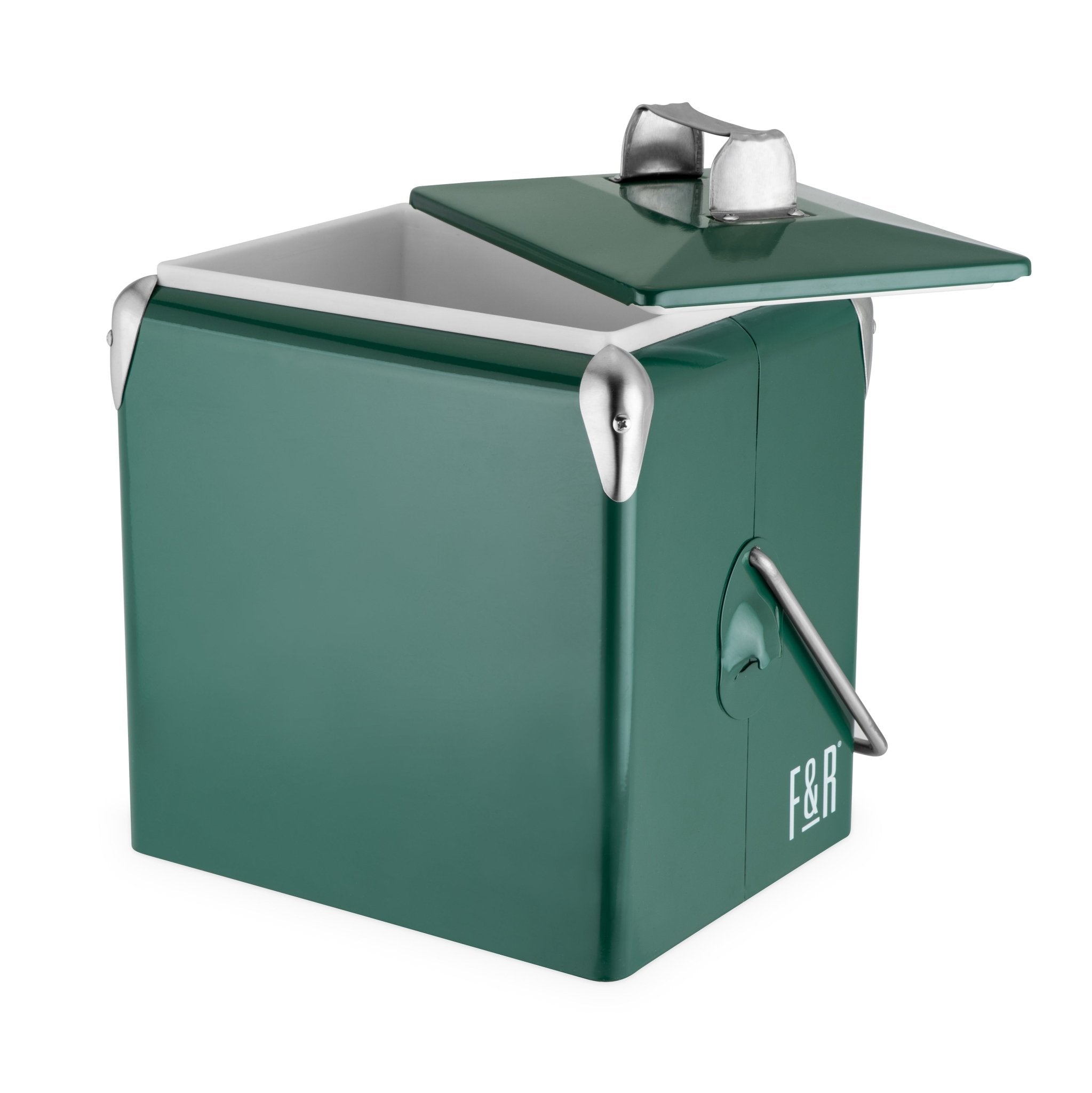 Stainless Steel Vintage Metal Cooler in Green | Zigeze