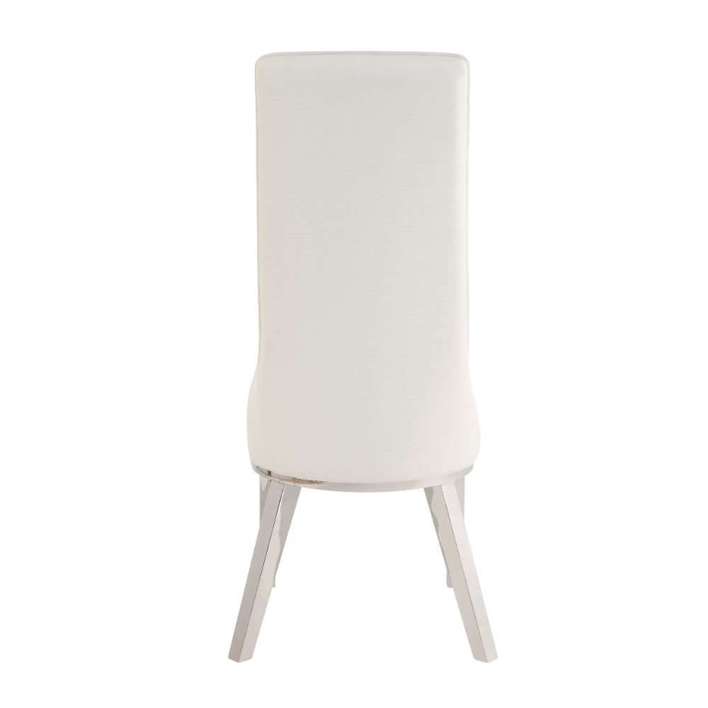 Upholstered Dining Chair (2 Pcs), Ivory | Zigeze