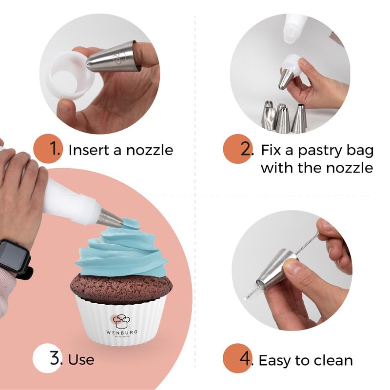 Versatile Large Piping Bags and Tips Set | Zigeze