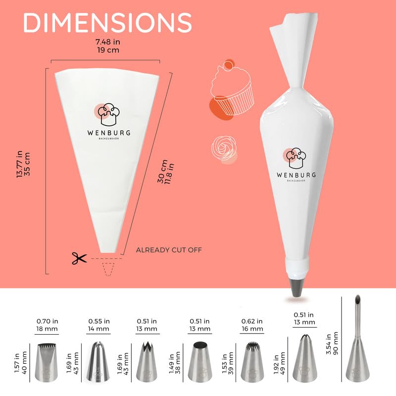 Versatile Large Piping Bags and Tips Set | Zigeze