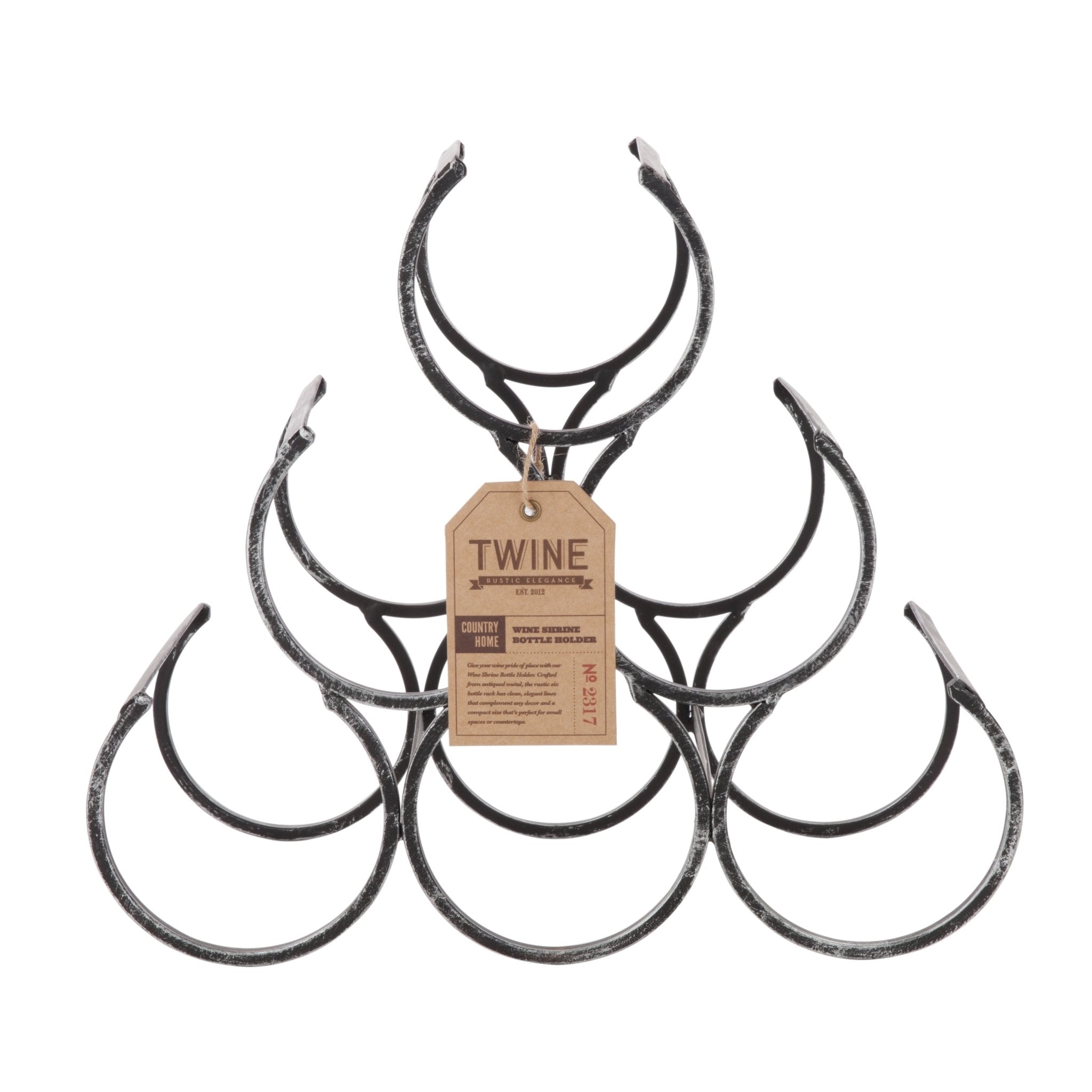 Wine Shrine Antiqued Metal Bottle Holder | Zigeze
