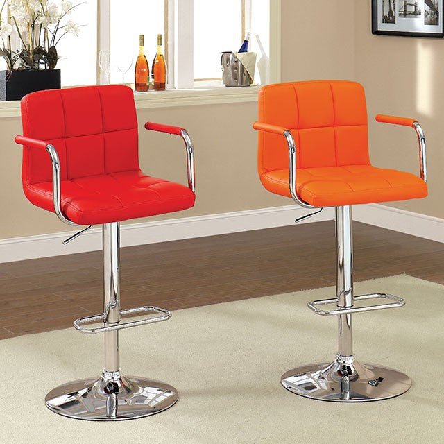 Witmer Orange Height Adjustable Swivel Stool | Zigeze