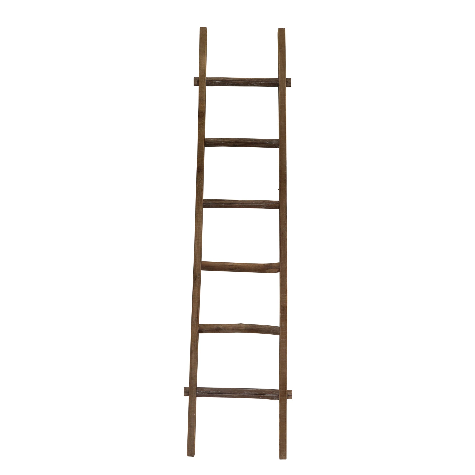 Wooden Decorative 76" Ladder, Brown | Zigeze