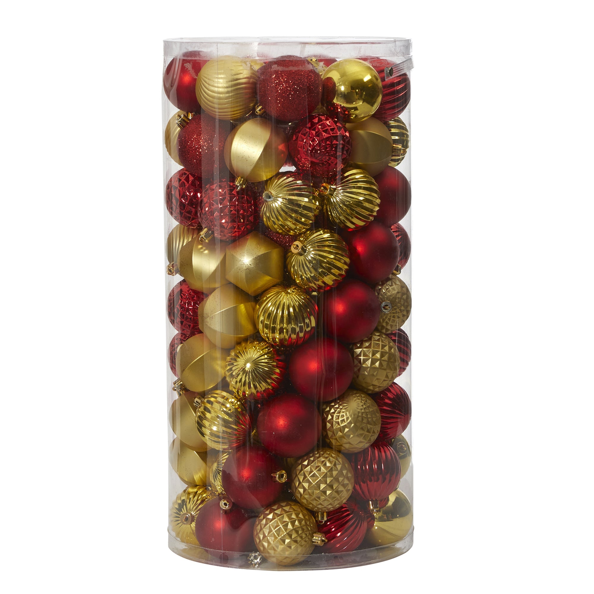 101 - Count Christmas Tree Ornament Set, Red | Zigeze