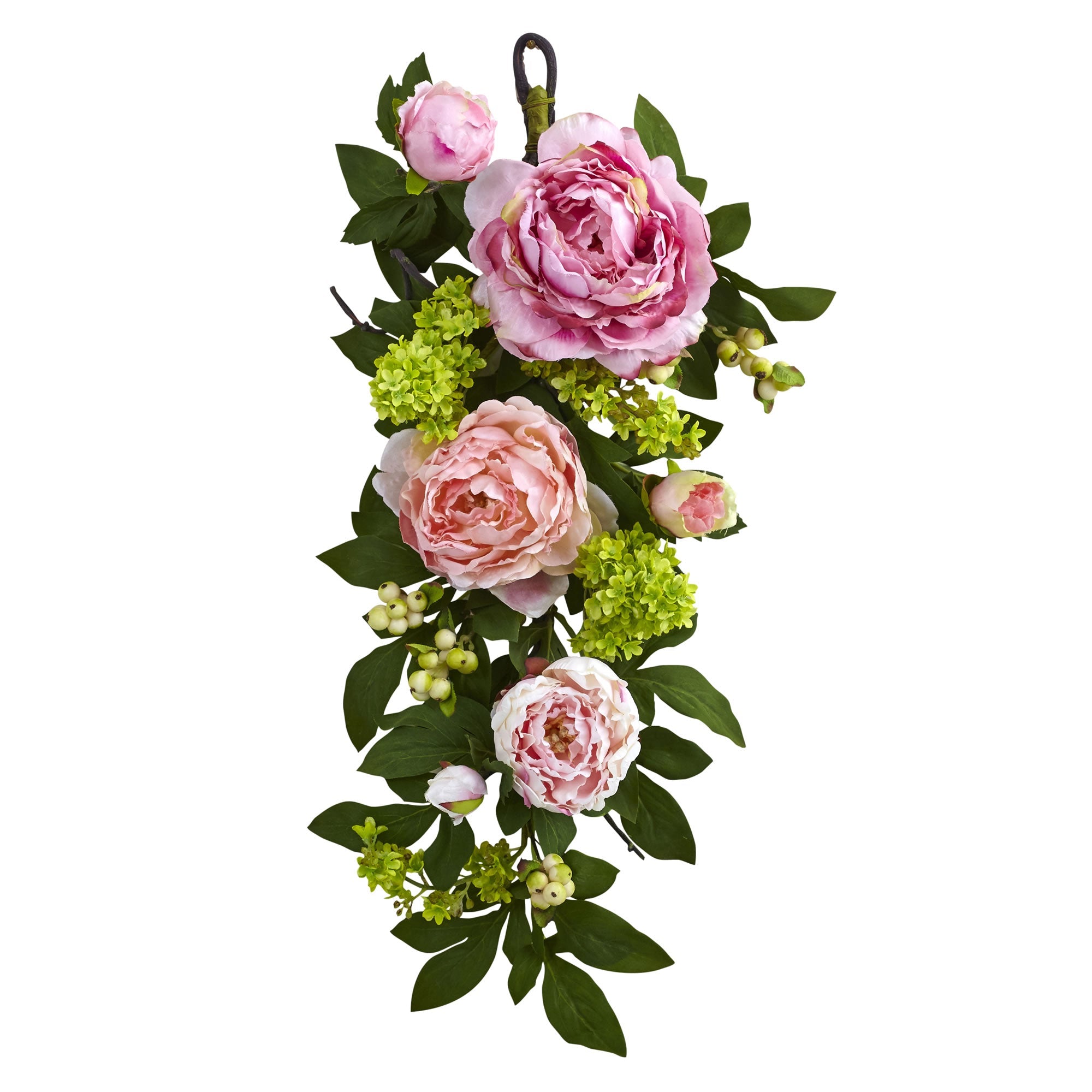 24'' Mixed Peony & Hydrangea Teardrop Arrangement | Zigeze