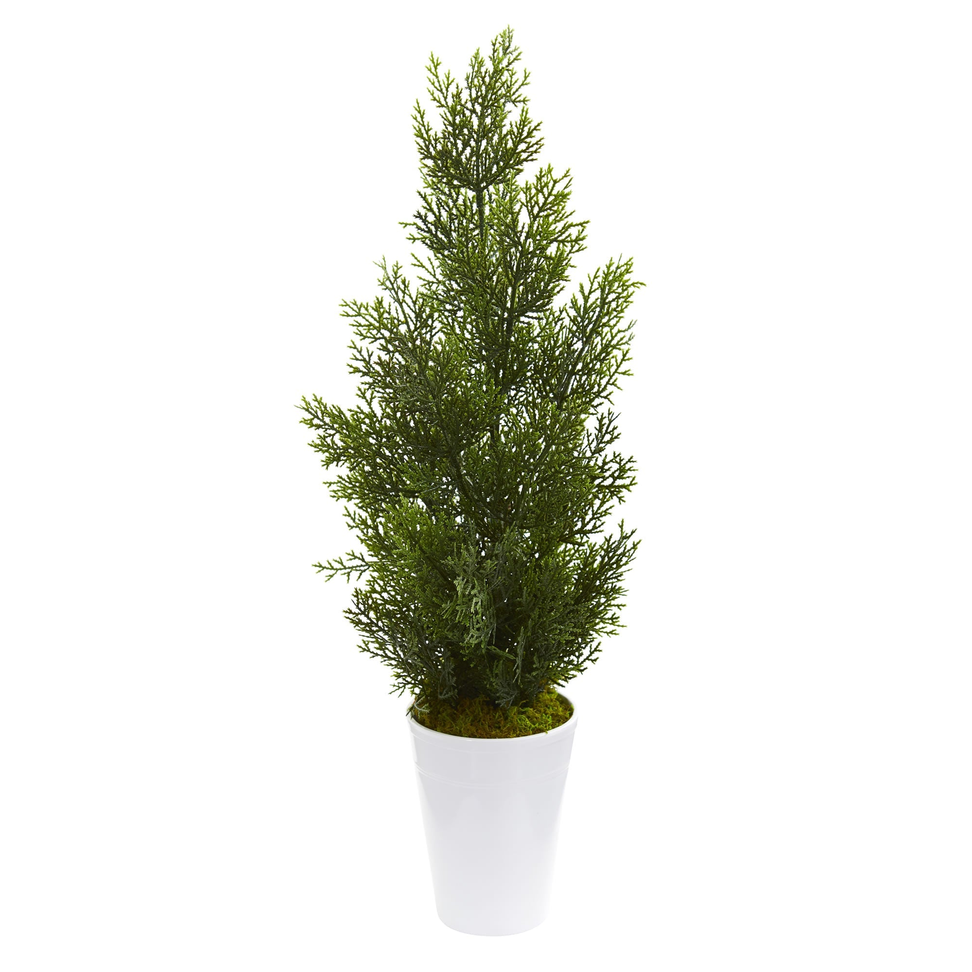 27" Mini Cedar Artificial Pine Tree in Decorative Planter | Zigeze