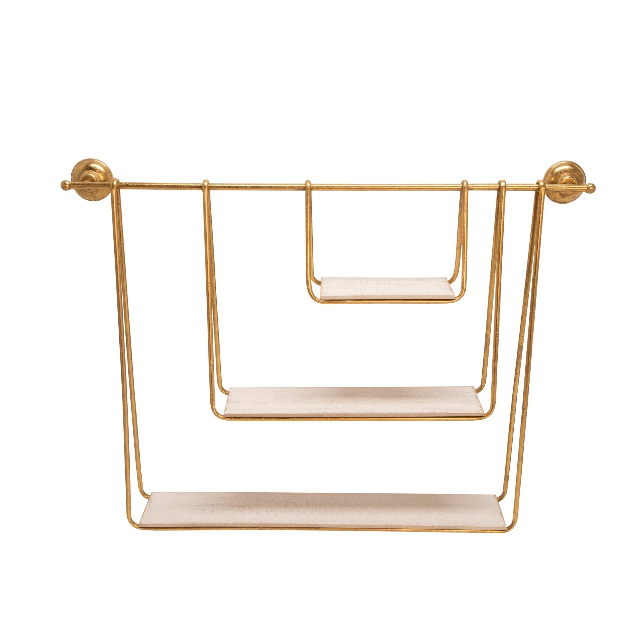 29" 3 - Tier Hanging Wall Shelf, White | Zigeze