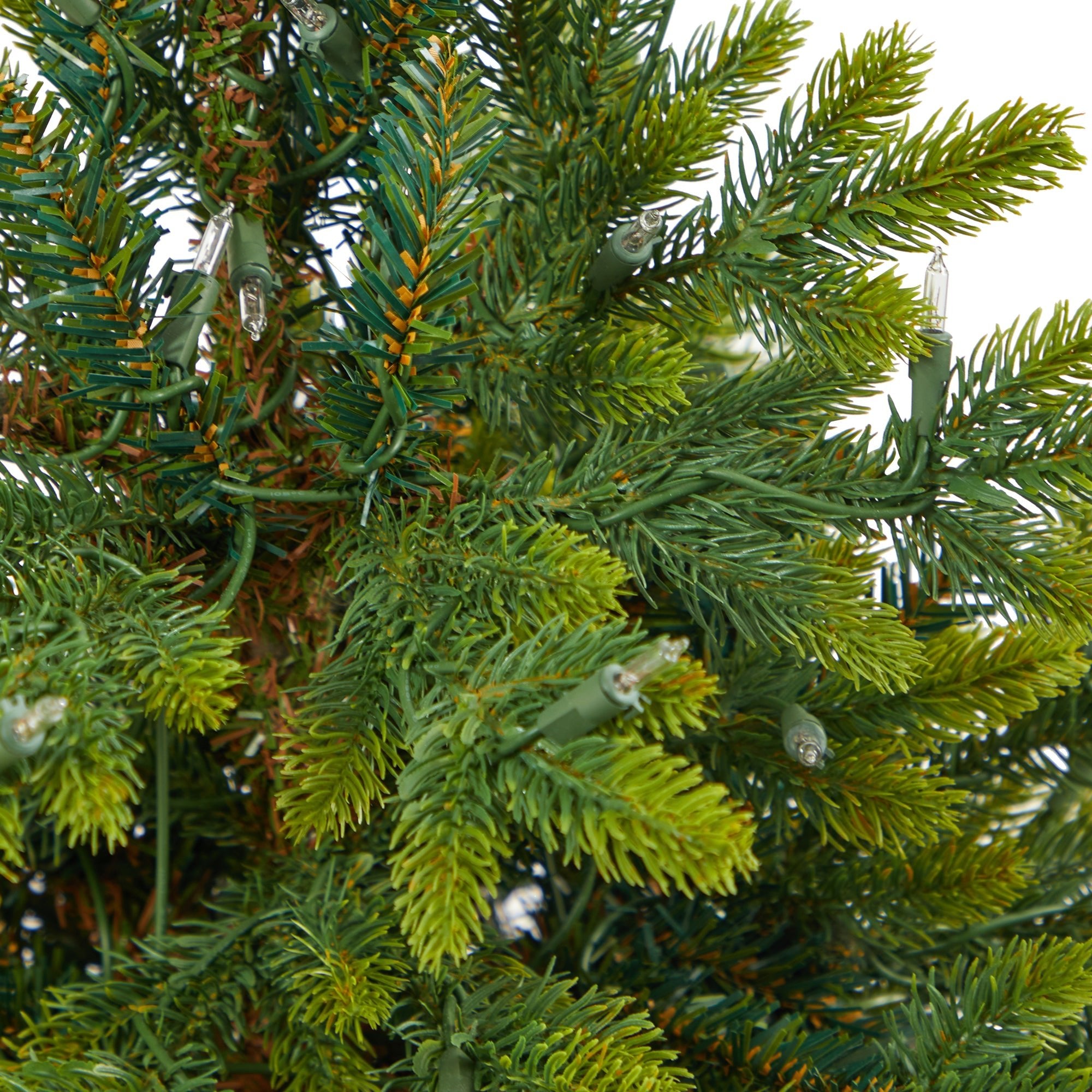 3.5' North Carolina Fir with 150 Clear Lights in Gray Planter | Zigeze