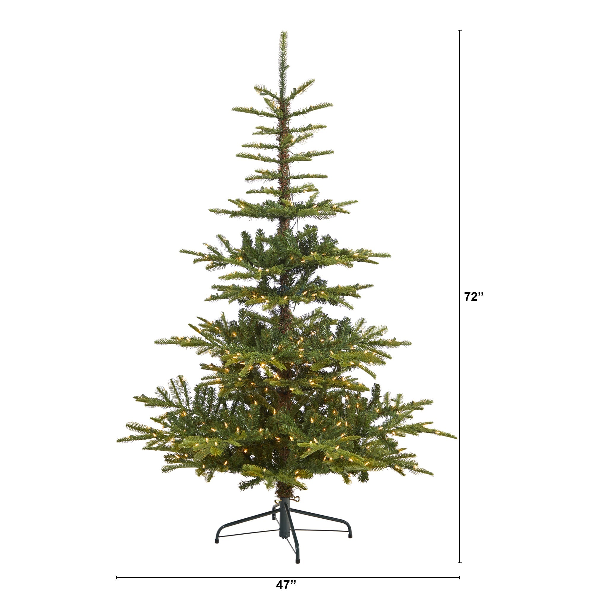 6' Layered Washington Spruce Tree with 350 Lights and 705 Branches | Zigeze